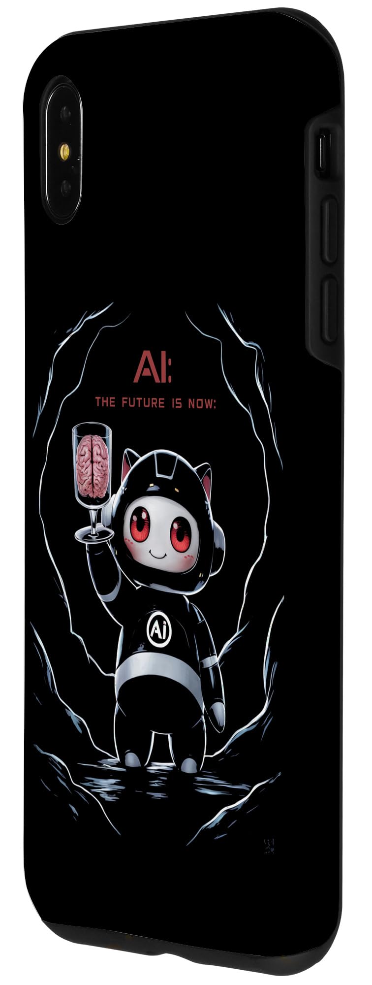 iPhone XS Max AI: The Future Is Now - Anime Robot with Human Brain Design Case - Image 2