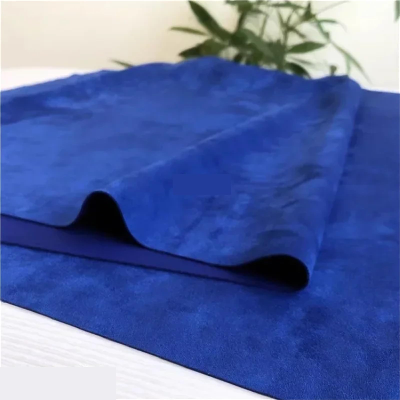 Suede Fabric Tela de punto elástica gamuza gruesa for falda, vestido, ropa, costura Diy por metro(Blue3)