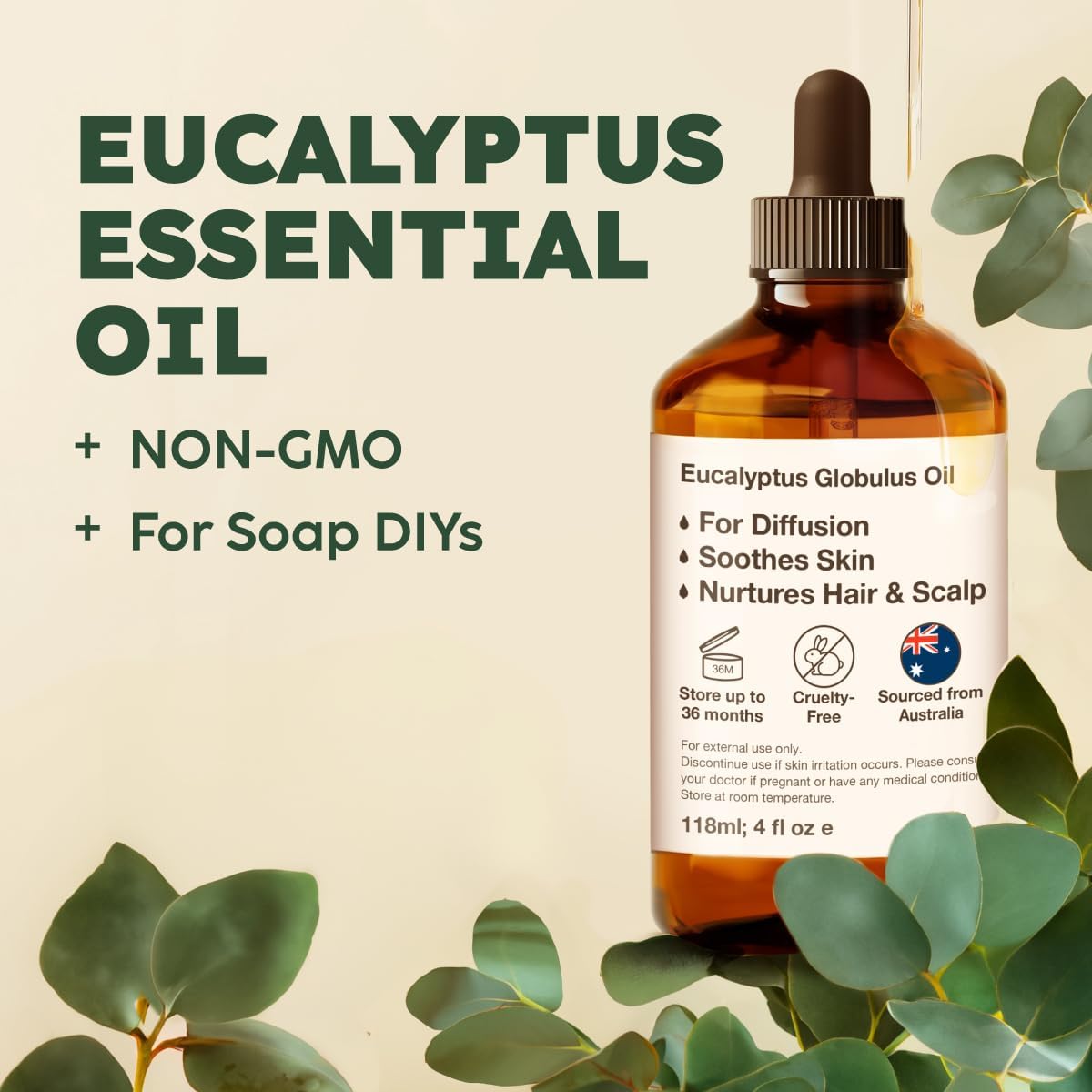 Neroli Essential Oil for Diffuser & Eucalyptus Essential Oil for Diffuser - Aromatherapy Grade Essential Oils Set - 2x4 fl oz - Kukka