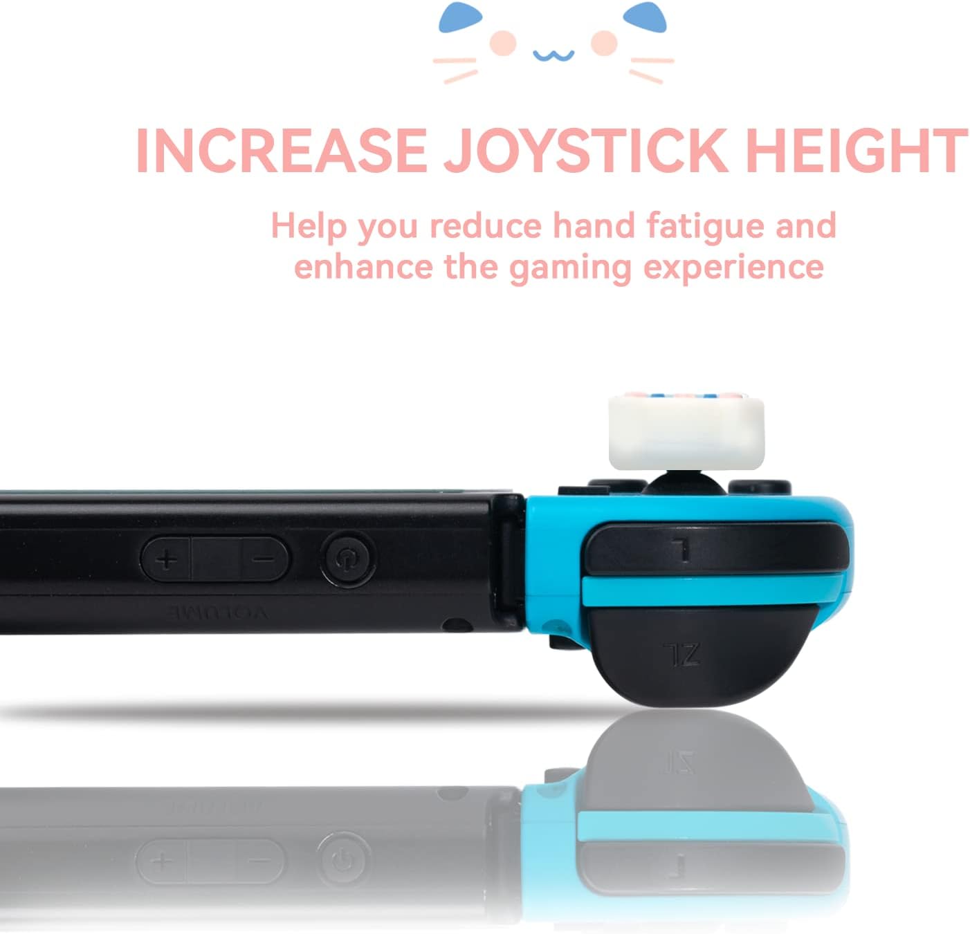 GeekShare Cute Animal Theme Thumb Grip Caps,Compatible with Switch/OLED/Switch Lite, Soft Silicone Joystick Cover,4PCS - Gaming Cat - Image 3