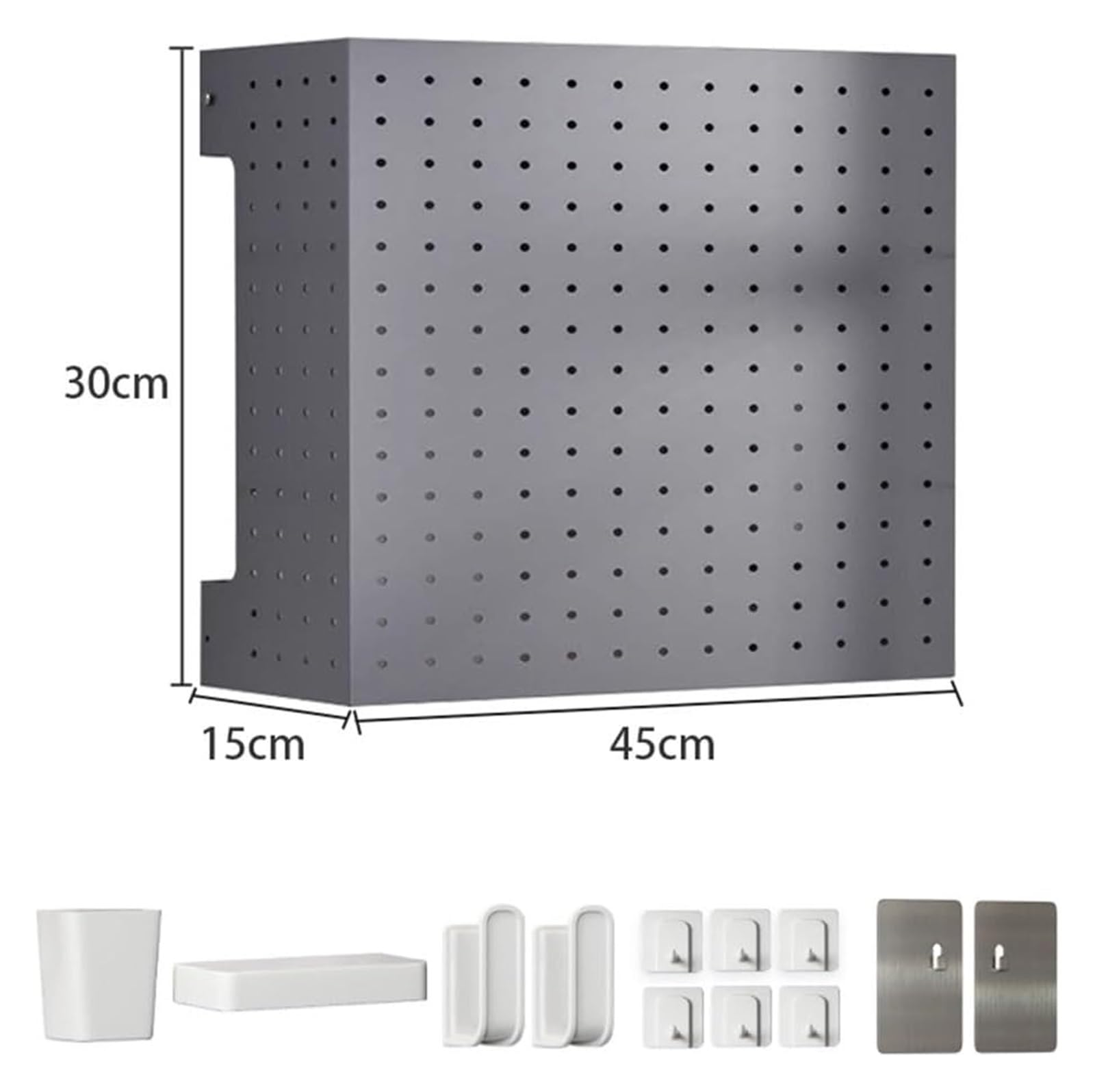 Muro Panel Perforado Para Herramientas Kit Organizador De Tablero Perforado, Protector Contra Salpicaduras De Cocina Con Accesorios, Estante De Almacenamiento For Montaje En Pared, Tablero Con Orifici