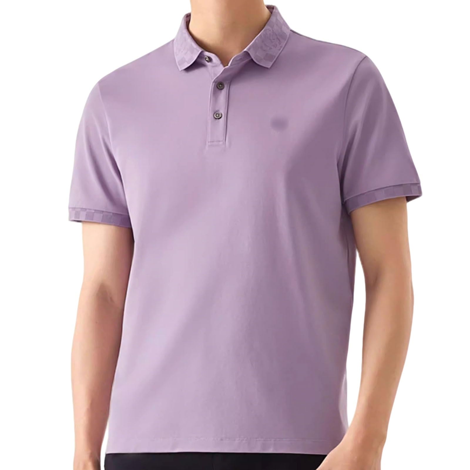Polo De Color Sólido con Cuello para Hombre, Camiseta Deportiva Fresca Y Transpirable, para Golf Y Tenis