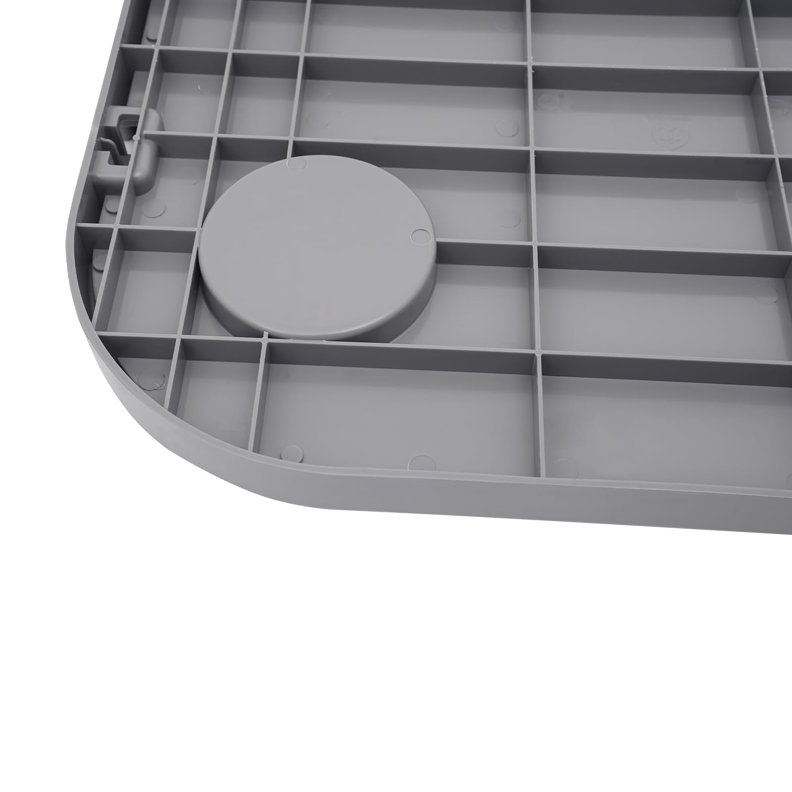 Tablett für Rollstuhl mit Becherhalter, 4 Haken, 58x53cm Abnehmbar, 80kg Tragkraft Rollstuhltisch für Erwachsene Menschen mit Behinderungen und eingeschränkter Mobilität, Grau