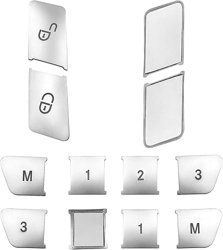 Miniatura 7 de Jaronx Compatible con la cubierta del botón de bloqueo de la puerta de Mercedes Benz y las calcomanías de la cubierta del botón de la puerta de