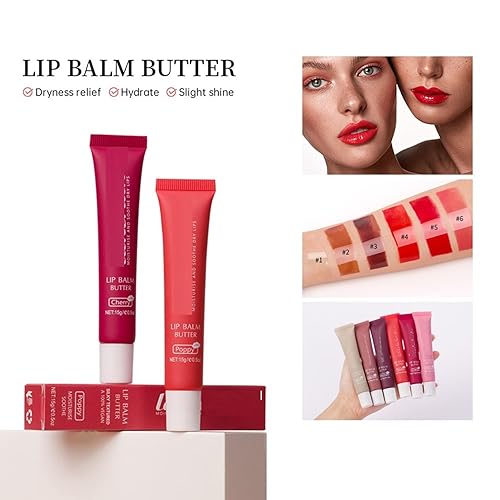 Miniatura 4 de Melemando Bálsamo labial hidratante de 6 colores, reparación de labios hidratante, ligero y nutrido, regalos de Navidad brillantes para mujeres (03
