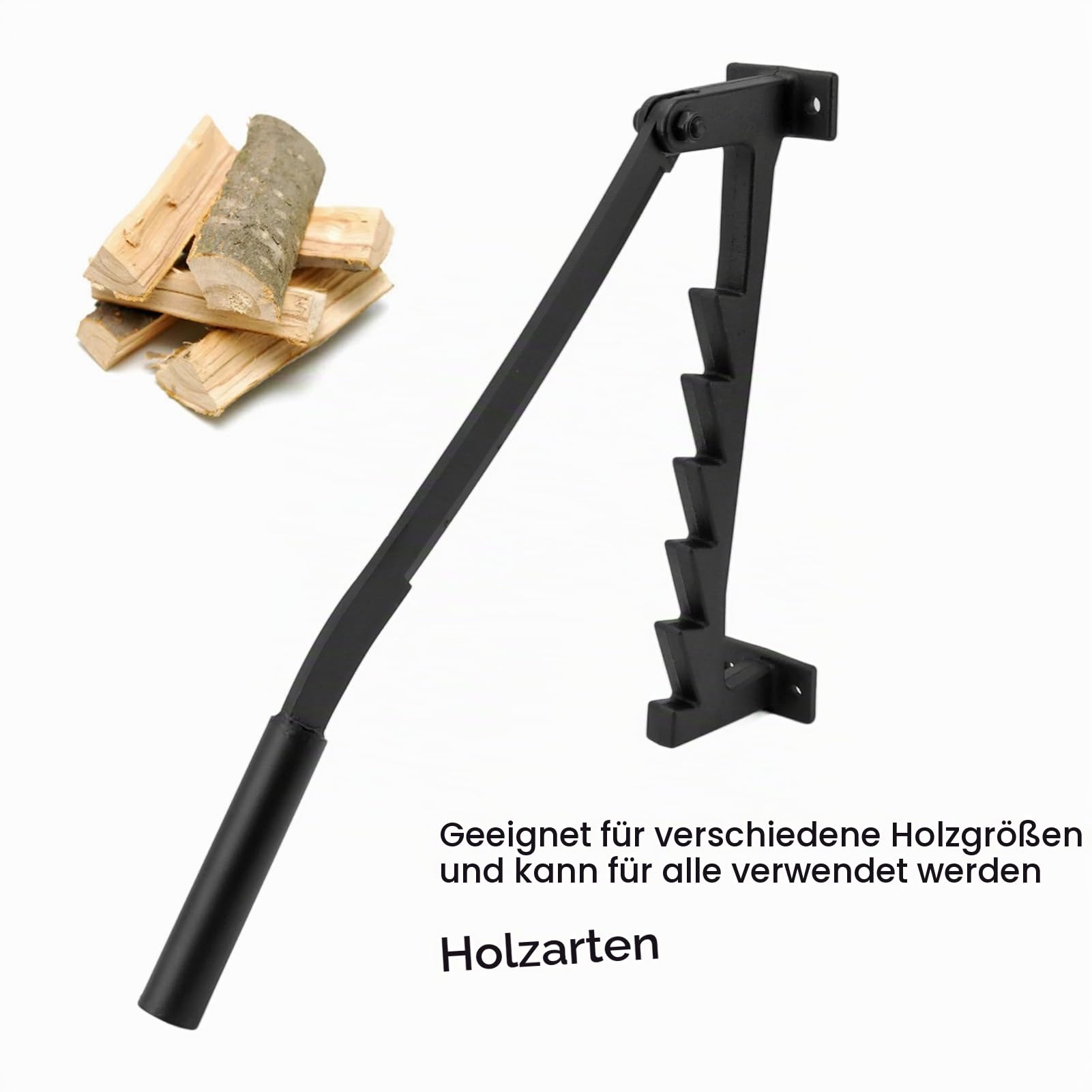 Holzspalter Manueller, Axt Holz Spalten Wandhalterung Brennholzspalter Brennholz-Anzündspalter Wood Splitter Anzündkacker Feuerknacker Outdoor Anzündholz Feuerholz
