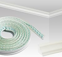 SYGICTRT Peel and Stick Crown Molding 16ft x 2in Self-Adhesive Flexible Trim for Ceilings Walls Cream White DIY