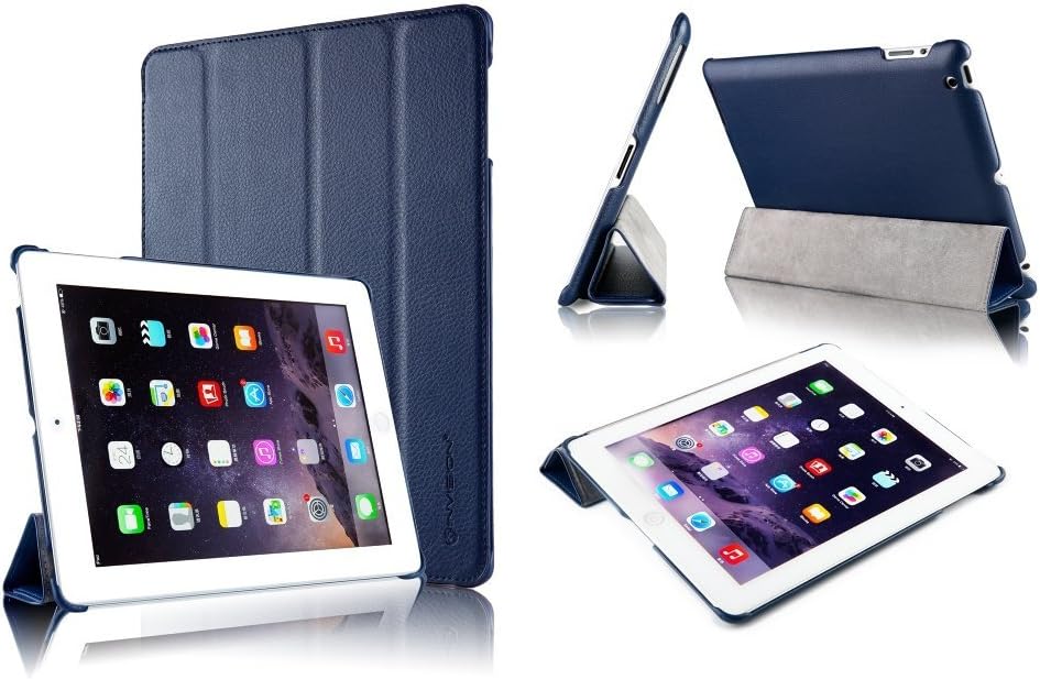 Invision® iPad 2 iPad 3 & iPad 4 Smart Case Cover, Superior Design Features, Magnetic Auto Wake/Sleep Function, Quality PU Leather, Recommended by"Which?" Magazine (iPad 2 3 4 Dark Blue)