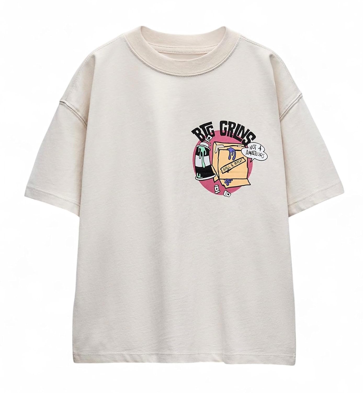Alan Jones Clothing Boys Oversized Cotton Printed T-Shirt | Round Neck, Short Sleeves, Casual Wear - Review, Price and Buying Guide