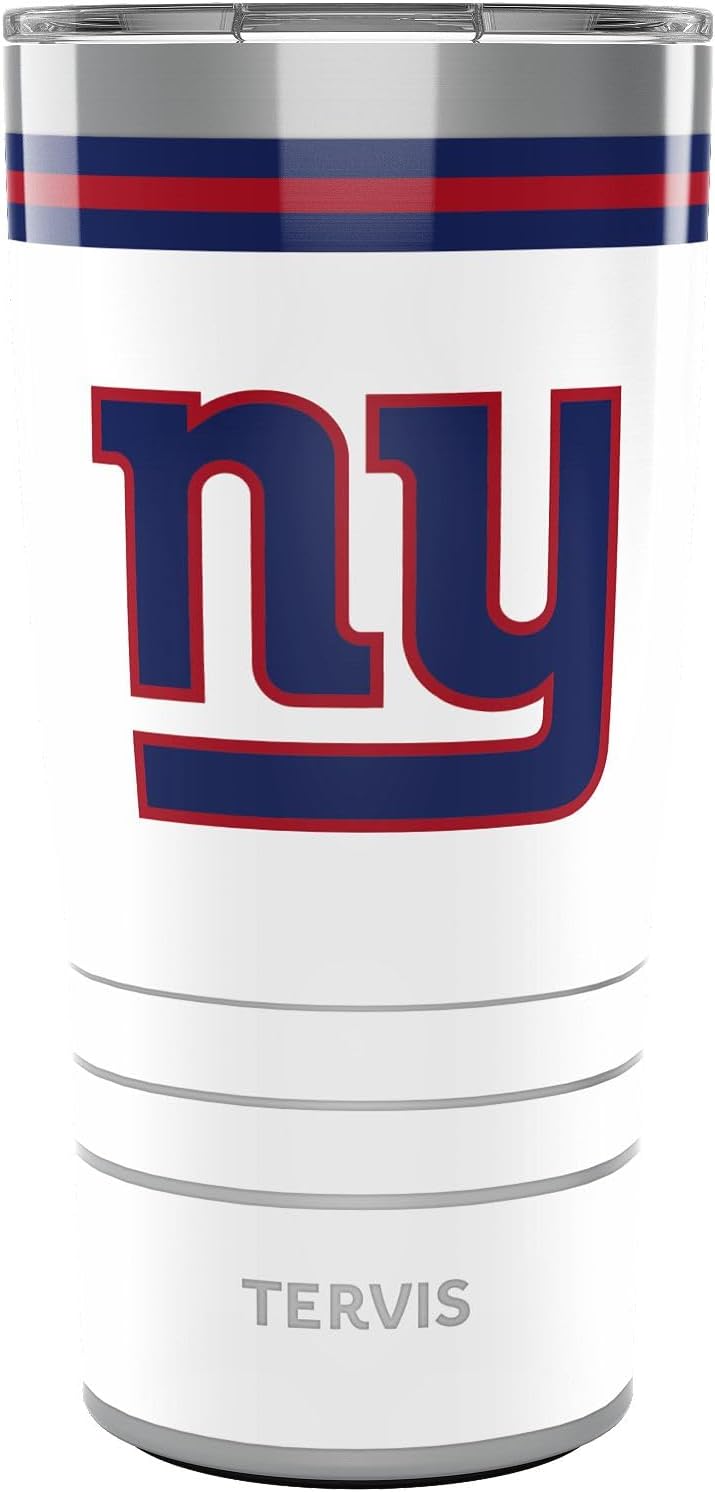 Tervis Traveler NFL New York Giants - Arctic Triple Insulated Tumbler Travel Cup Keeps Drinks Cold & Hot, 20oz, Stainless Steel