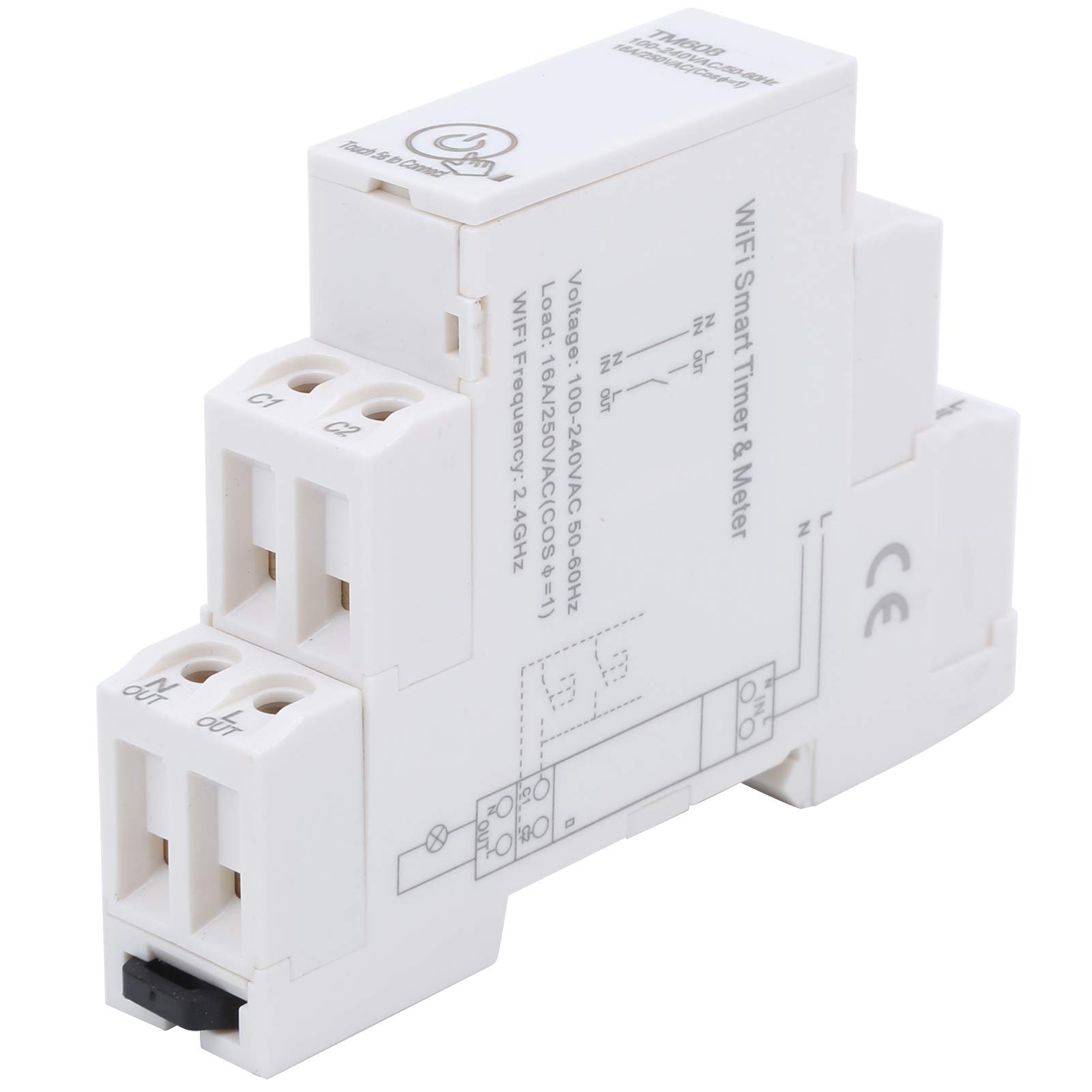 Medidor de Energía Inteligente TM608 2.4GHz WiFi Monofásico 16A Temporizador