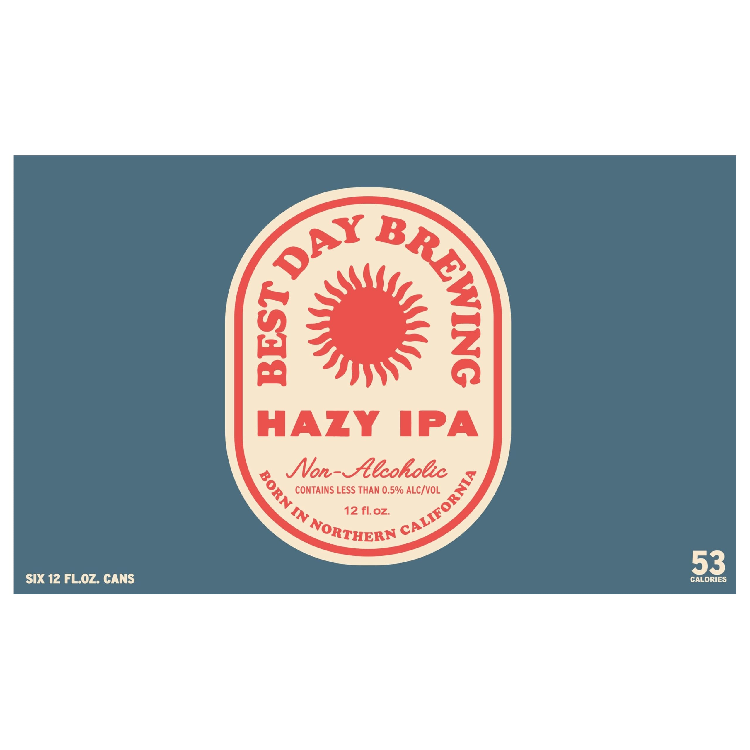 Best Day Brewing Non Alcoholic Hazy IPA 6pk Cans, 12 FZ