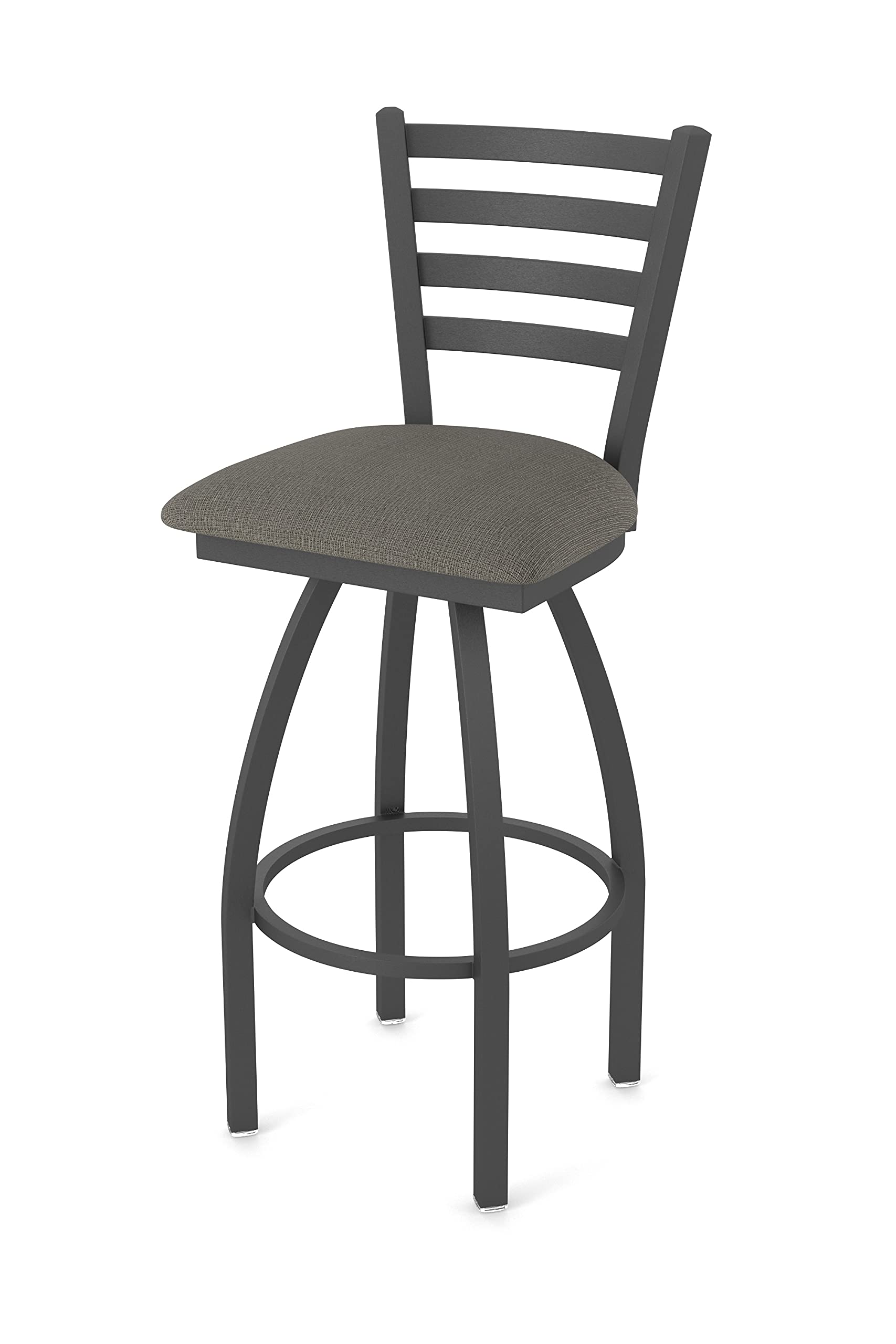 410 Jackie 36" Swivel Bar Stool with Pewter Finish and Graph Chalice Seat