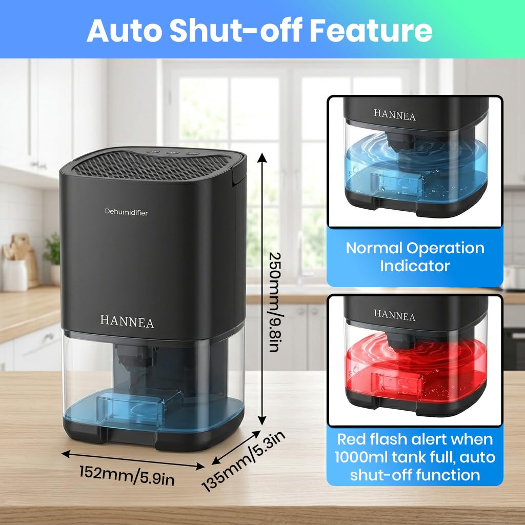 HANNEA Bedroom Dehumidifier - Fresh & Quiet -2