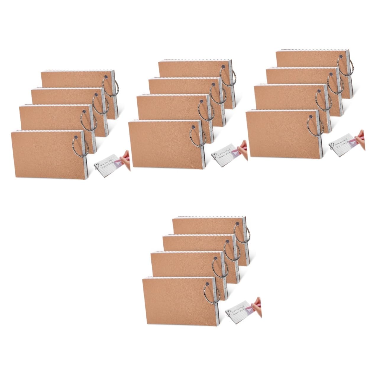 TEHAUX 16pièces Lignées à Anneaux Lot Flashcards Pour De Avec Couverture Et Pour Et Réunions