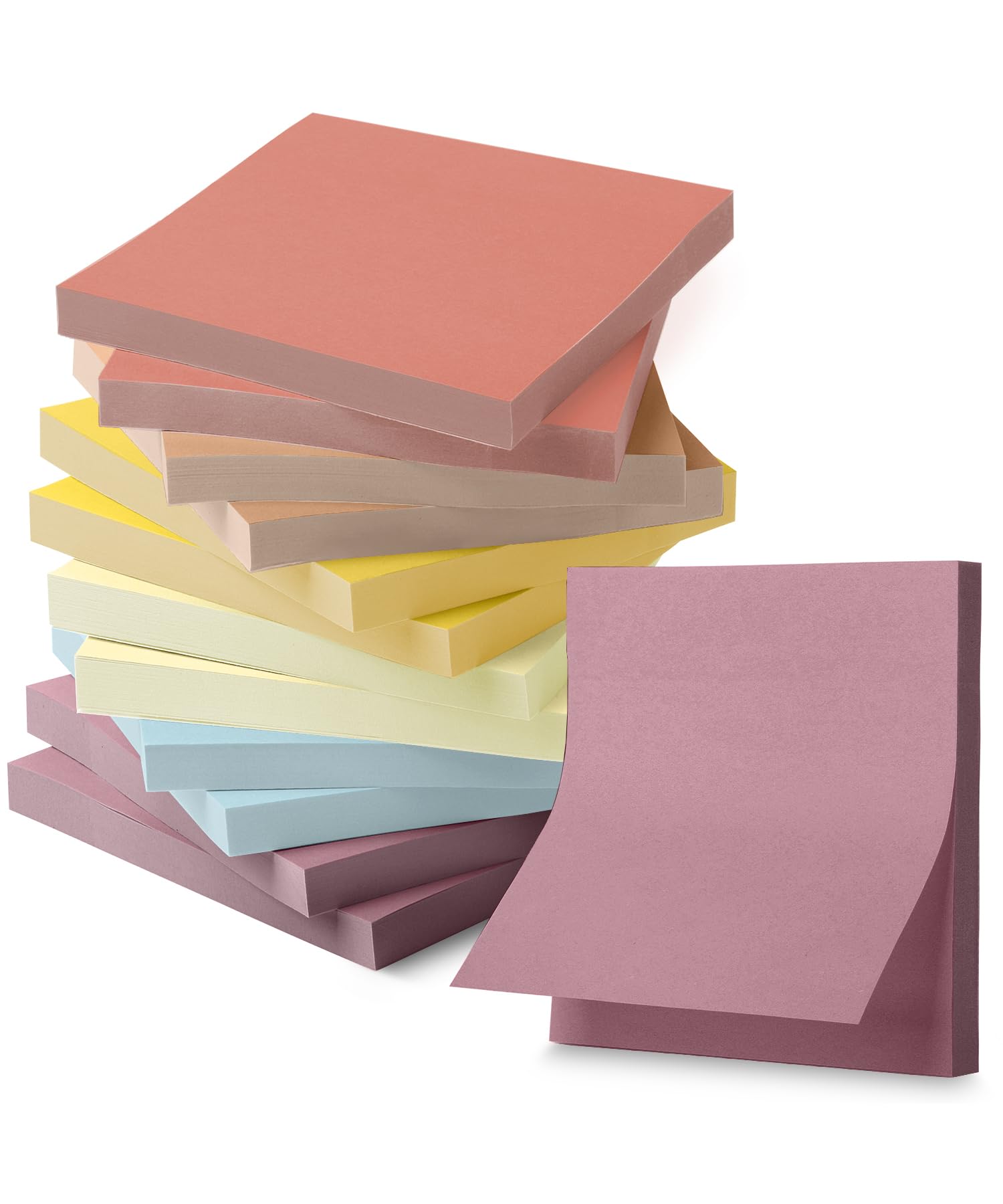 View 1 of [MISSING PARTS] Mr. Pen Sticky Notes, 3x3 Inch, 12 Pads, 600 Sheets, Sunlit Sands