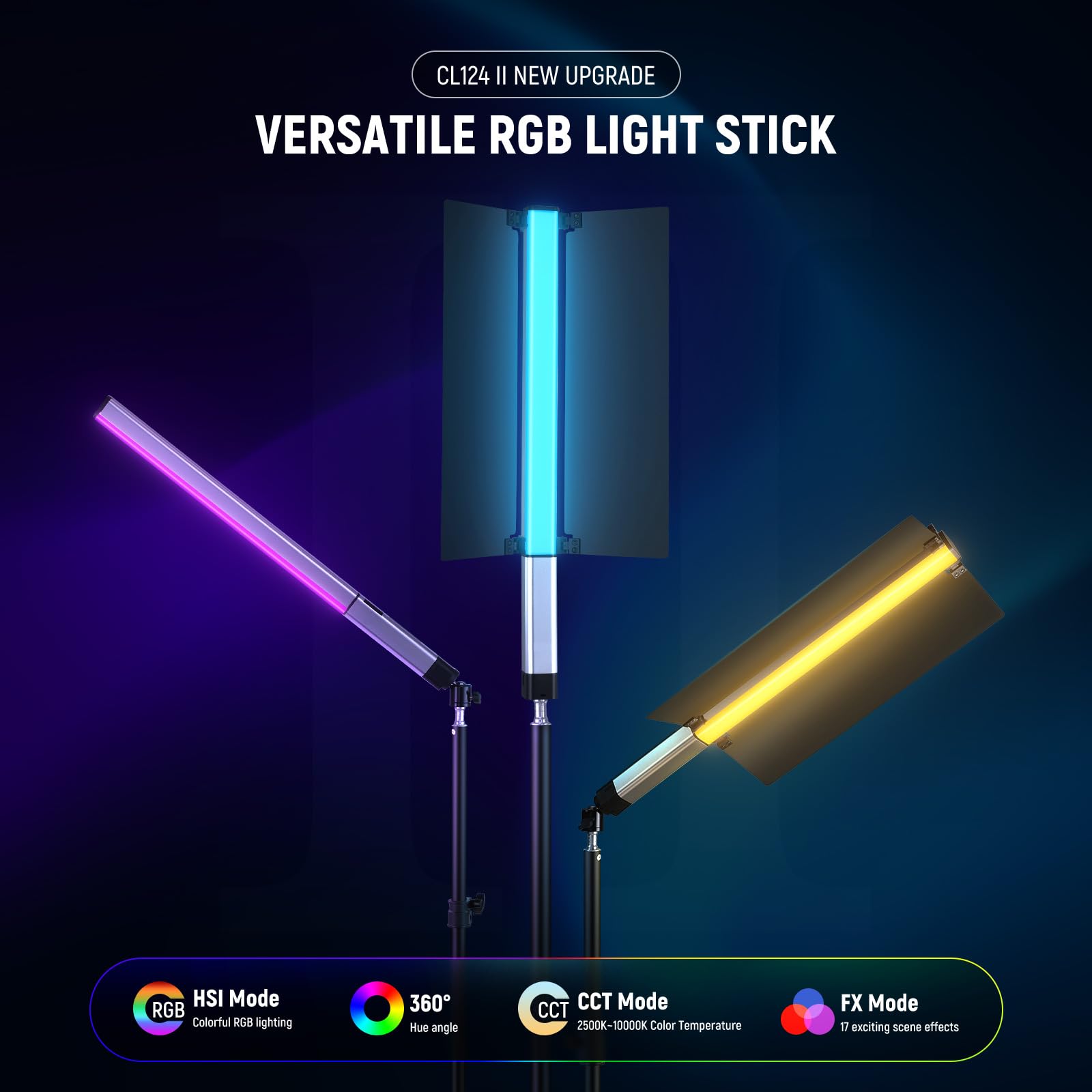 【3本セット】Neewer RGB LEDライト スティック CL124 RGB Amazon.com : NEEWER CL124 RGB Handheld LED Light Stick Video
