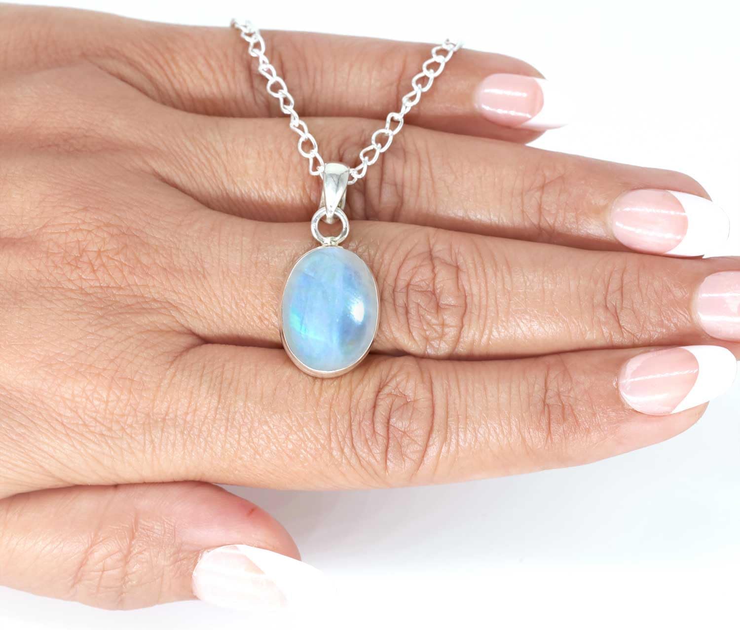 Onyx, Garnet, Agate, Turquoise Oval Handmade Pendant Necklace Genuine 925 Sterling Silver Boho Chunky Natural Gemstone Jewelry For Women