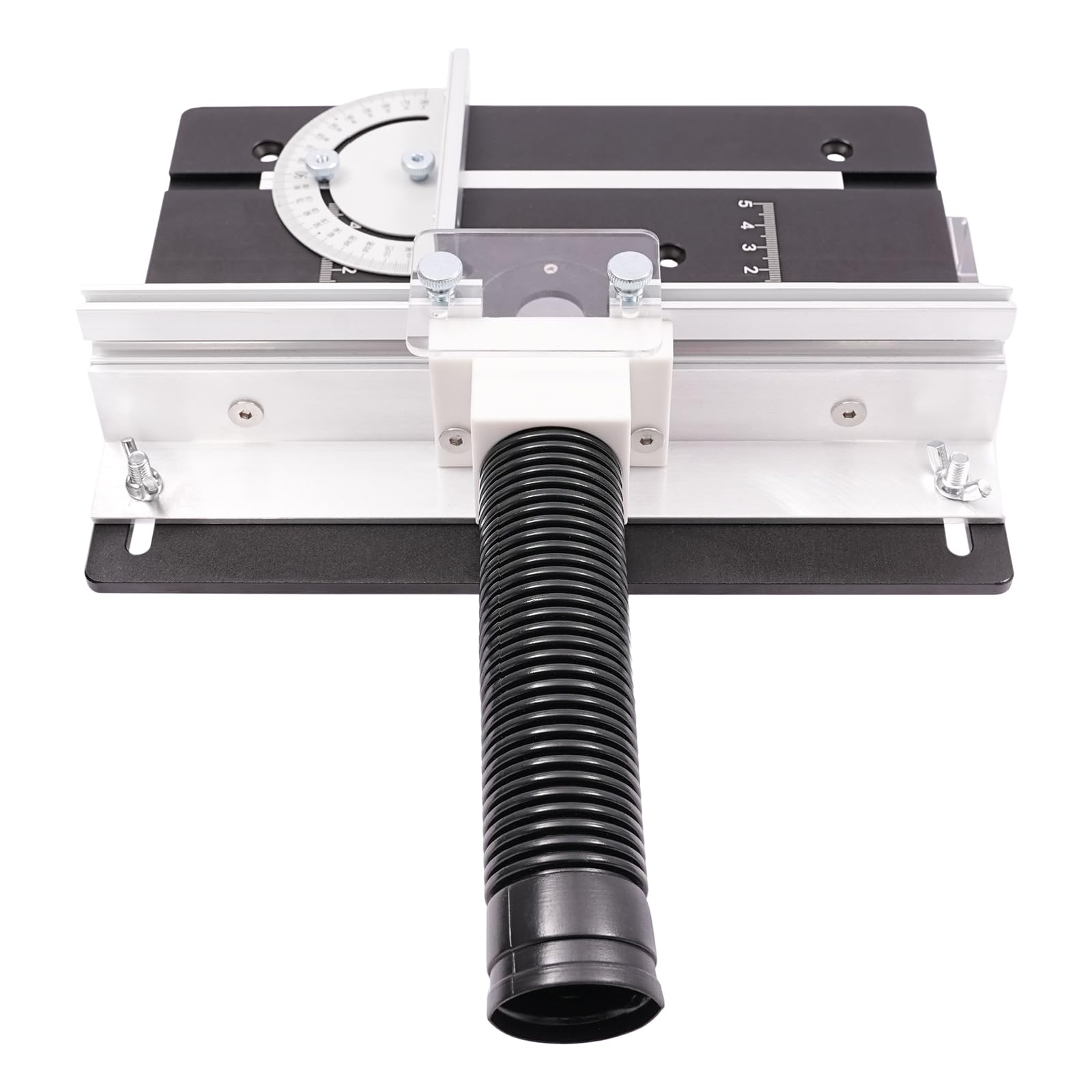 Router da tavolo, in lega di alluminio, fresa per legno, router da tavolo, piastra per pialla con stencil obliquo, piastra per fresatura, strumento ausiliario per incisione, piastra per fresatura