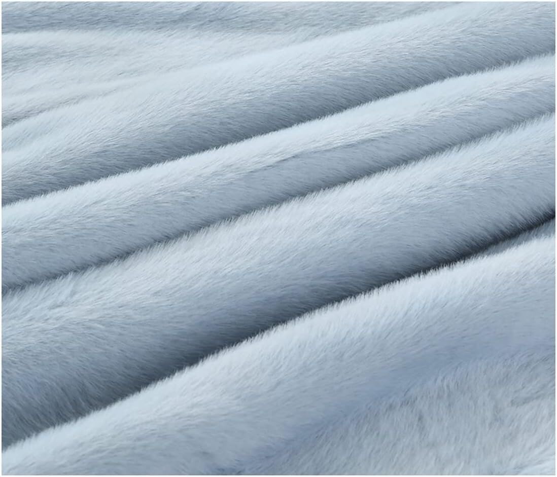 Fourrure artificielle en tissu bleu pour coudre des coussins doux et décoration de salon