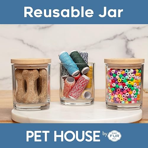 Miniatura 9 de One Fur All, Pet House - Vela 100% cera de soja, eliminador de olores de mascotas para el hogar, velas aromáticas, no tóxicas y ecológicas (paquete