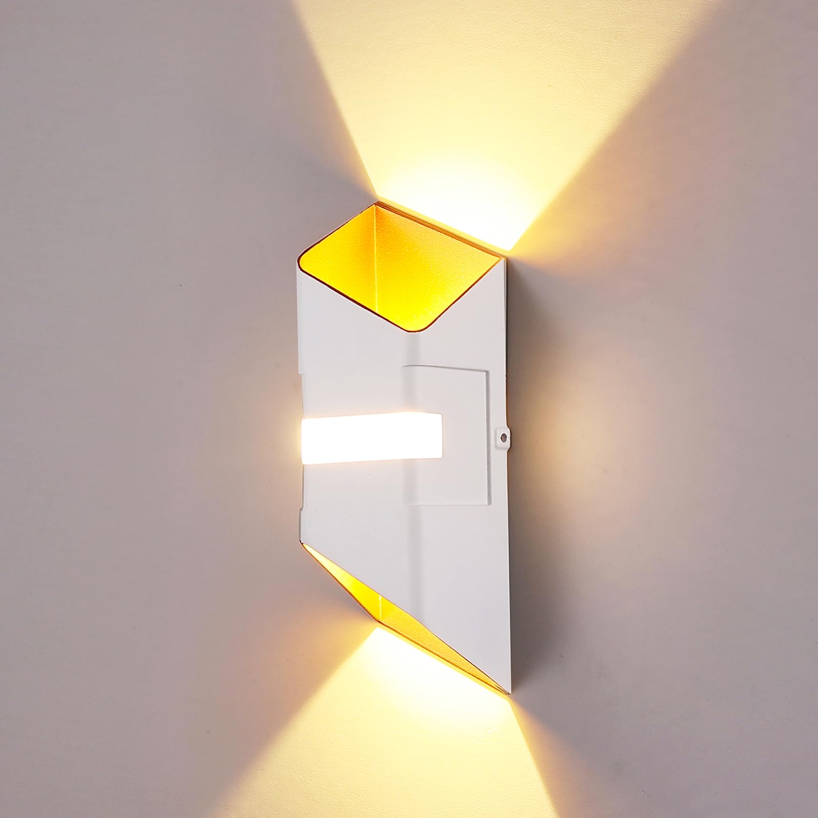 Chrasy Modern LED Wall Lights Mains Powered, IP65 Waterproof Up and Down Indoor Outdoor Warm White 3000K 12W Wall Sconce - Image 4