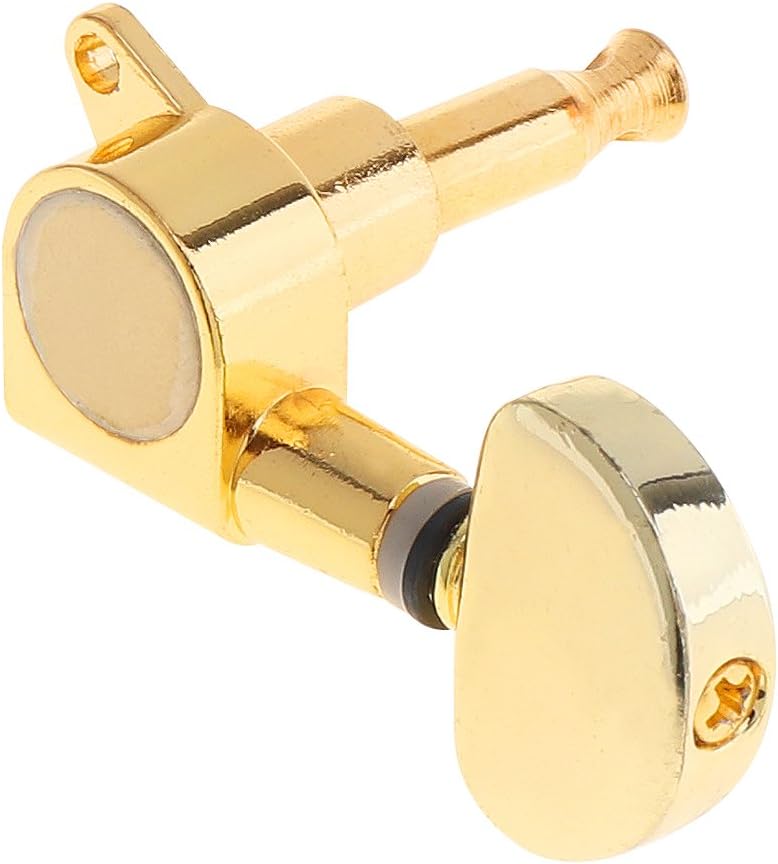 【The Best Deal】OriGlam 6pcs Gold Guitar Parts 3 Left 3 Right Tuners, 3L3R Chrome Tuning Key Peg, Guitar String Tuning Pegs Machine Head Tuners for Electric or Acoustic Guitar : Musical Instruments