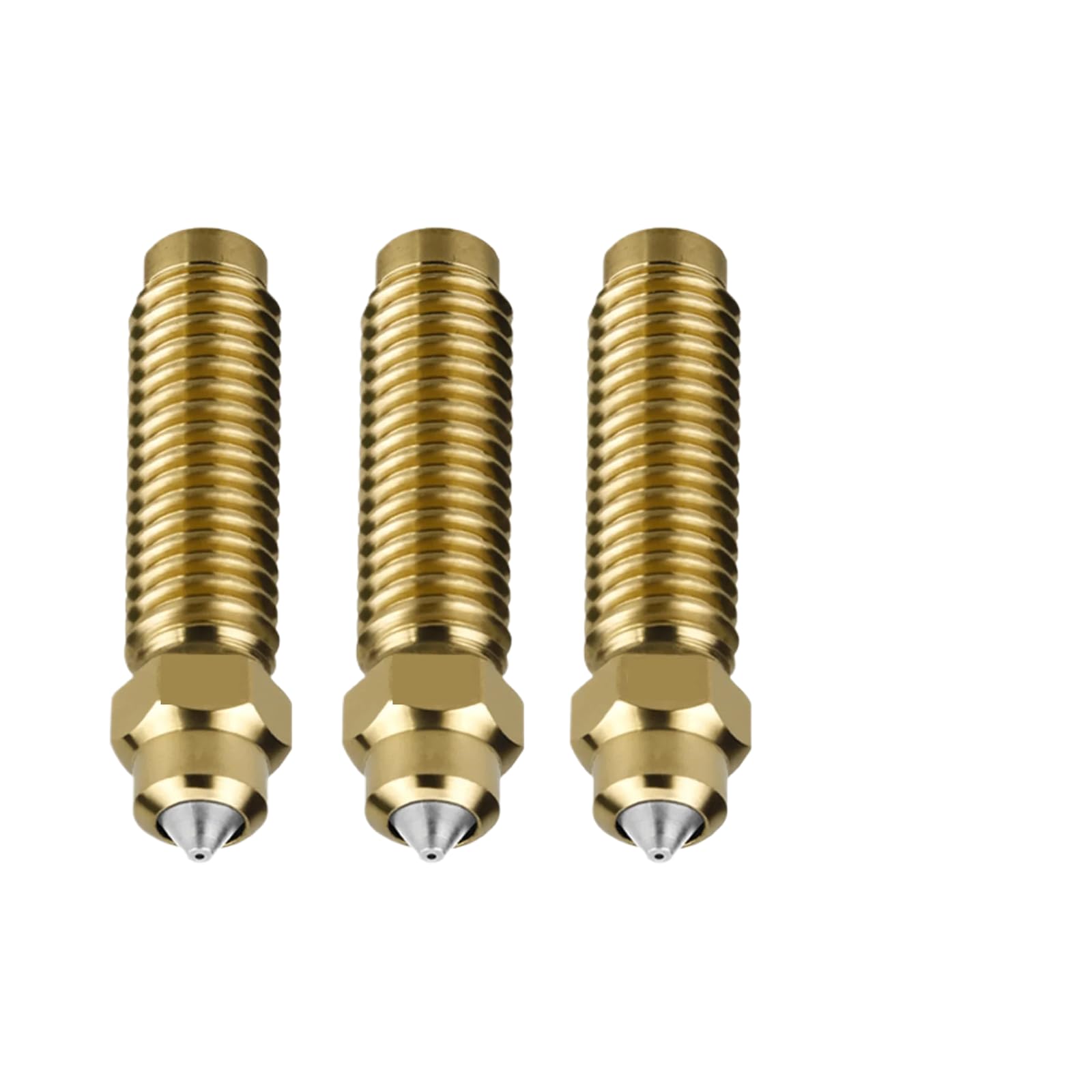 1 pcs Düse Bimetall gehärtet 0.2/0.4/0.6/0.8mm Messing Hotend | für 3D-Drucker; Typ: Düse(0.4mm; 3PC Brass Bimetal)