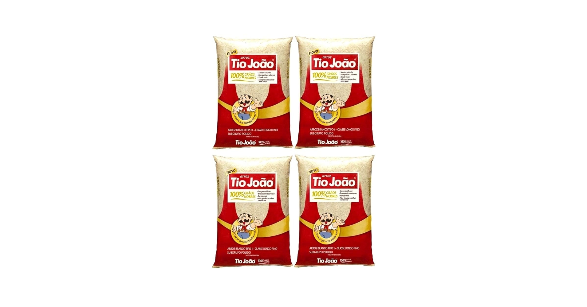 Tio Jou00e3o Tio Joao Long Grain Rice Easy Cook | Brazilian Rice 1kg | Arroz Tio Joao | Arroz Branqueado Longo | Riz Blanchi Long | Riso Lavorato Lunghi | Arroz Do