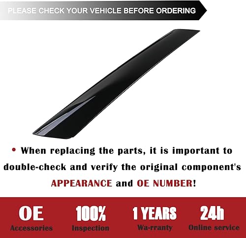 Miniatura 4 de TQPONLY Moldura de Moldeo de Pilar A de Parabrisas, Lado del Conductor Delantero Izquierdo, Compatible con Mini Cooper R50 R52 R53 Reemplaza