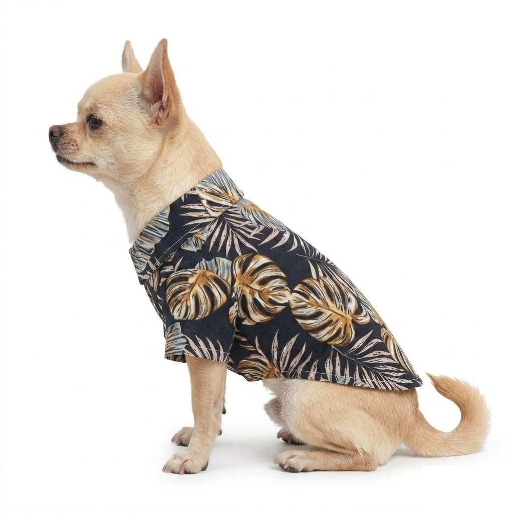 DroolingDog Hawaiian Shirts for Small Dogs Camp Clothes Cat Apparel Pet Vacation Tee Shirt — image 1