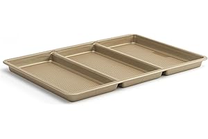 GoodCook Best Bake Nonstick Textured Carbon Steel Divided Sheet Pan for Effortless Cooking & Baking