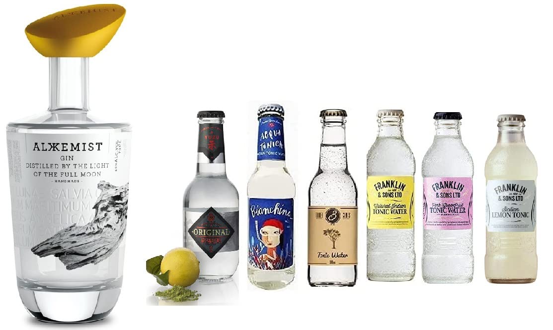 Alkkemist Gin 70cl + Selezione di 6 Toniche Internazionali