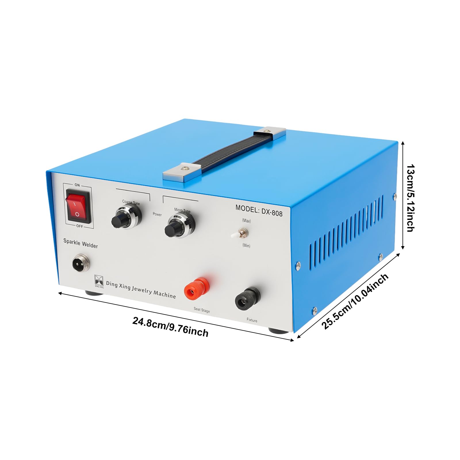 Soldador de joyas de 600 W, soldador por puntos, 80 A, herramienta para joyas, azul, eléctrico, 0,5 – 1,5 mm, platino, oro, oro, plata y acero