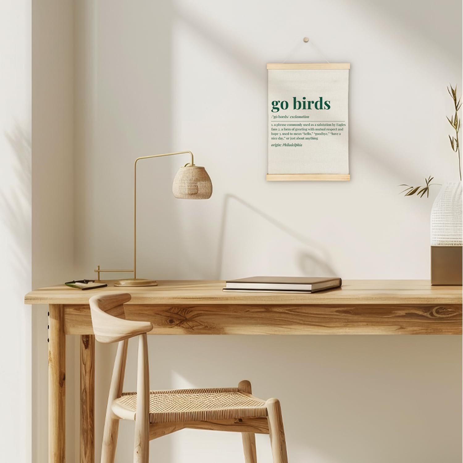 ATBWGT Go Birds Football Wall Art Decor, Football Rome Decor for Boys, Sports Fan Lovers Gifts Poster Hanger Frame for Boys Bedroom Dorm Nursery Apartment Home Office, 12x16 Inch - Image 4