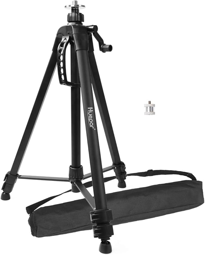 title=Huepar Treppiede 1,6 m Treppiede in alluminio per livella laser, con livella a