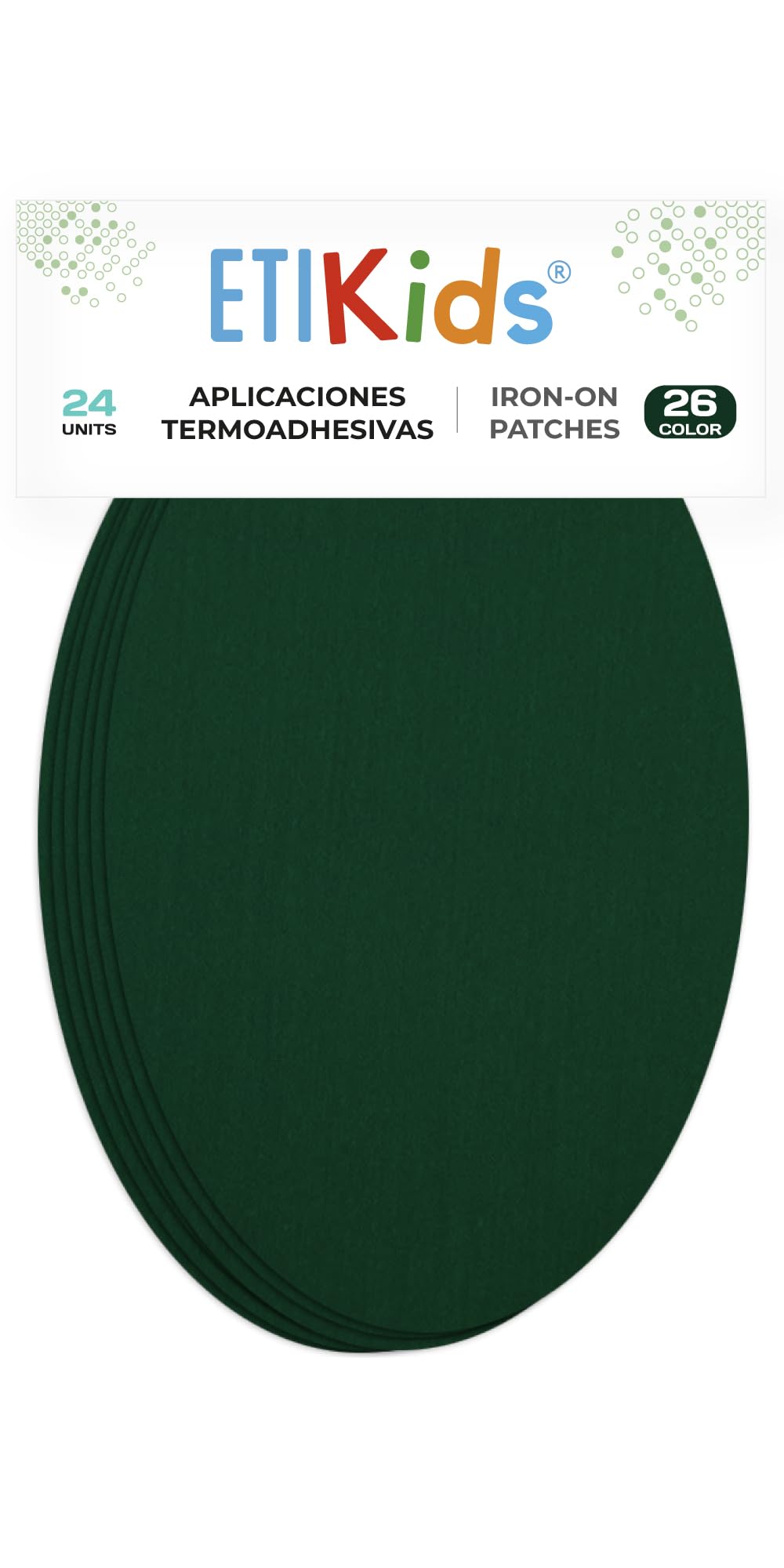 24 Bottle Green Iron-On Fabric Repair Patches – Knee & Elbow Patches for Clothes, Trousers, Jackets, Sweaters & Shirts, 16 x 10 cm — image 1