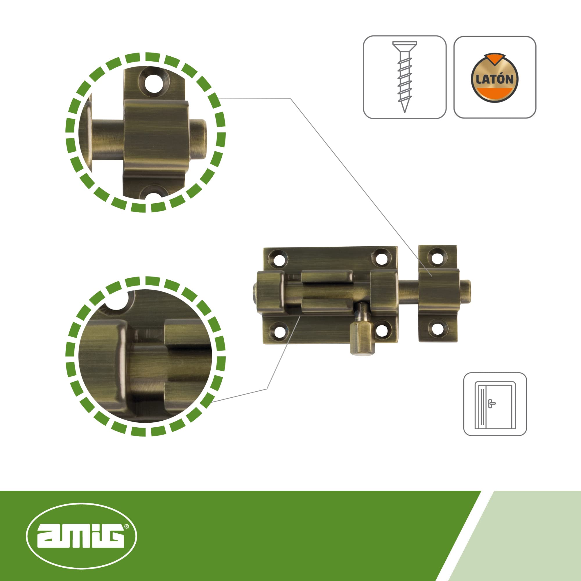 Amig - Overlap Pin for Doors Mod.700, Multicoloured, 40 x 37 mm - Image 2