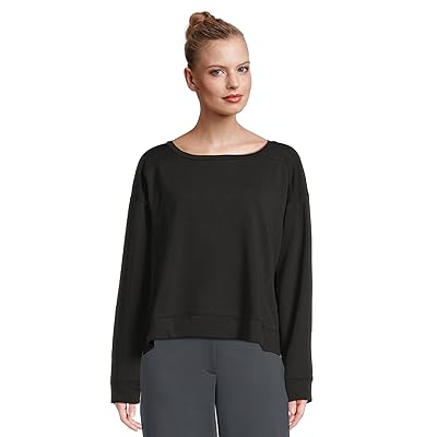 Eileen Fisher Garment Dyed Terry Ballet Neck Box Top Women