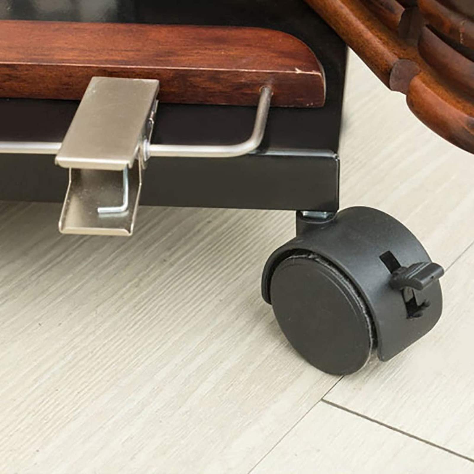 JUNNIU Chariot empileur de Cintre de Stockage à 4 côtés, Support de Stockage de Cintre avec 4 roulettes, Support de cintres, capacité de 150 cintres, Cadre en Fer Decoration