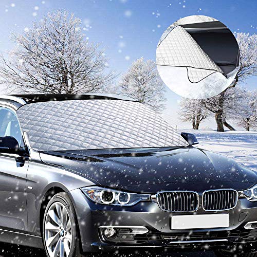 Preisvergleich Produktbild phixilin Frontscheibenabdeckung, Scheibenabdeckung Windschutzscheibe Abdeckung Faltbare Abnehmbare Auto Frontscheibe Abdeckung für UV-Strahlung, Sonne, Staub, EIS, Frost und Schnee