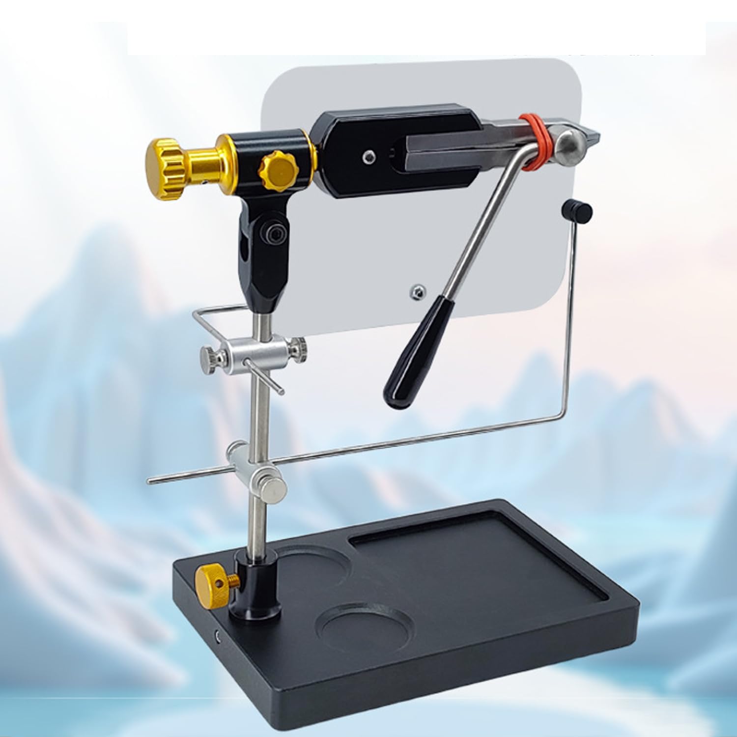 Étau de fixation de mouches rotatif avec base lourde pour montage