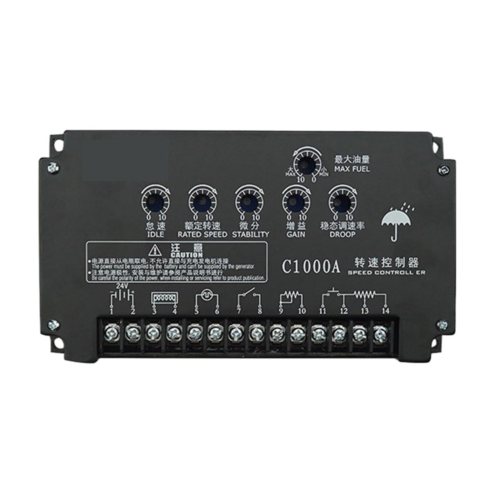1 pz C1000A Regolatore di velocità del generatore C1000 A Unità di controllo della velocità Regolatore di velocità del gruppo elettrogeno C1000A
