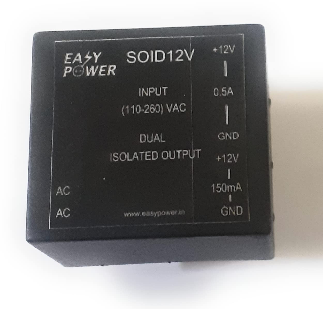 Dual Output Isolated AC to DC Power Supply, 12V/500mA & 12V/200mA, 110-260V Input-image-4