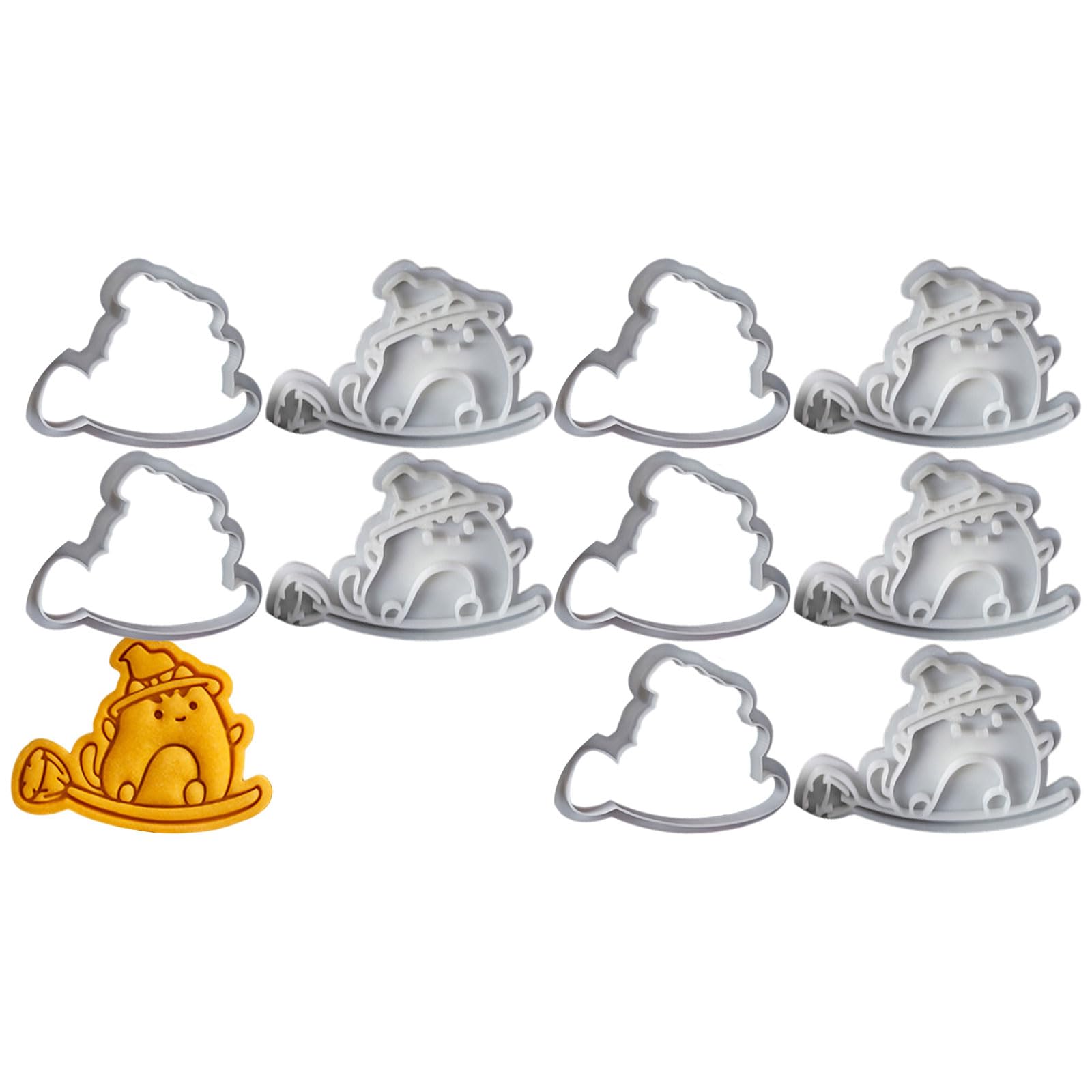 Tsophreniq 5 Set Halloween Cookie Cookie Press Biscuit Molds Biscuit Molding Kitchen Baking Supplies Dough for Halloween Molds
