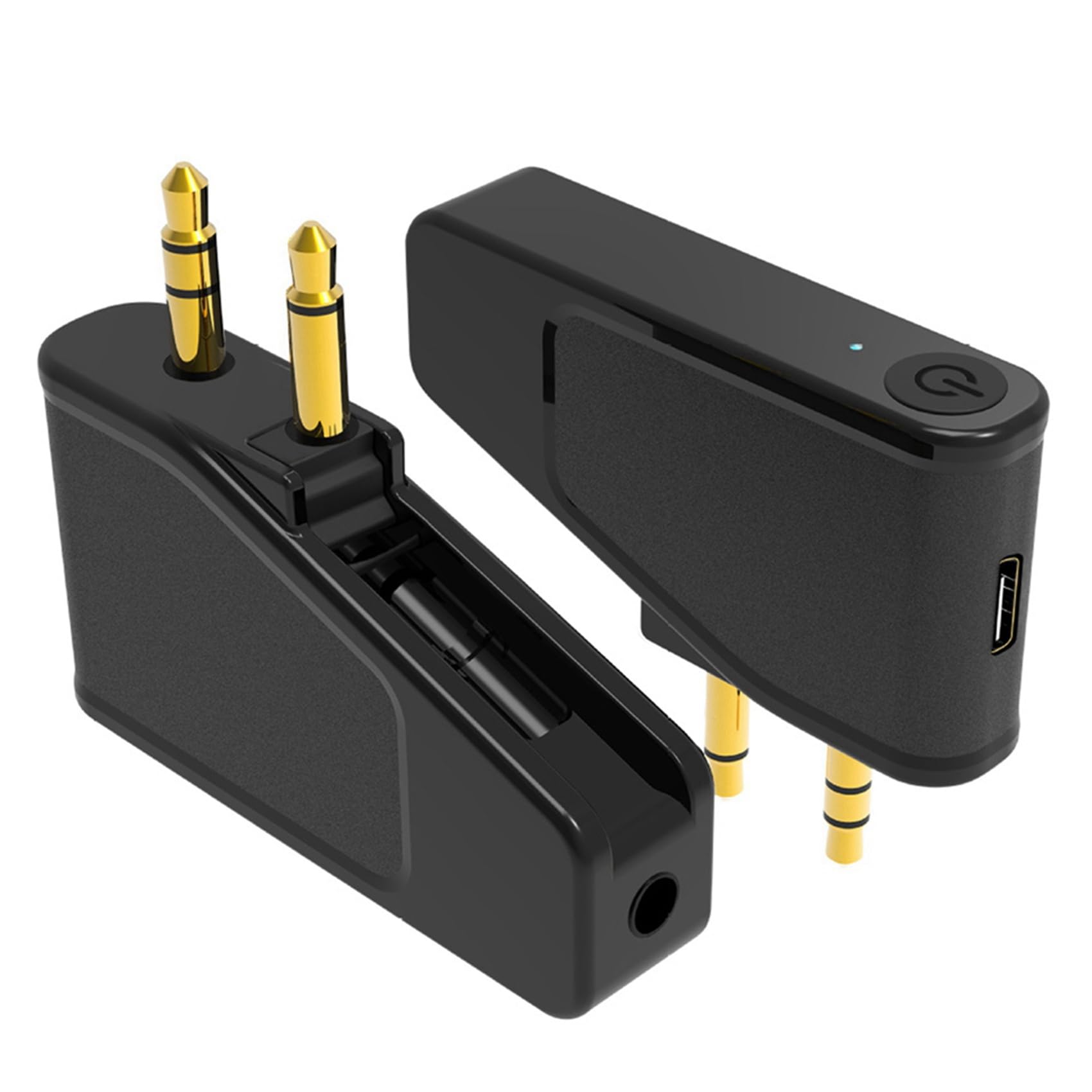 4X Bluetooth 5.3 Adapter Lotu Samolotu Samolotem Nadajnik A2DP do Bezprzewodowych SłUchawek Aonic 40 50 z Redukcją SzumóW