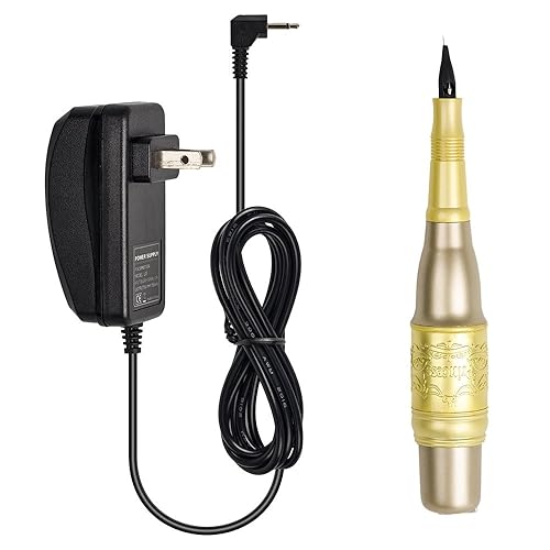 Miniatura 2 de VideoPUP Kit de maquillaje de pluma de tatuaje, kit de máquina de lápiz de tatuaje de cejas de maquillaje cosmético con puntas de agujas Fuente de