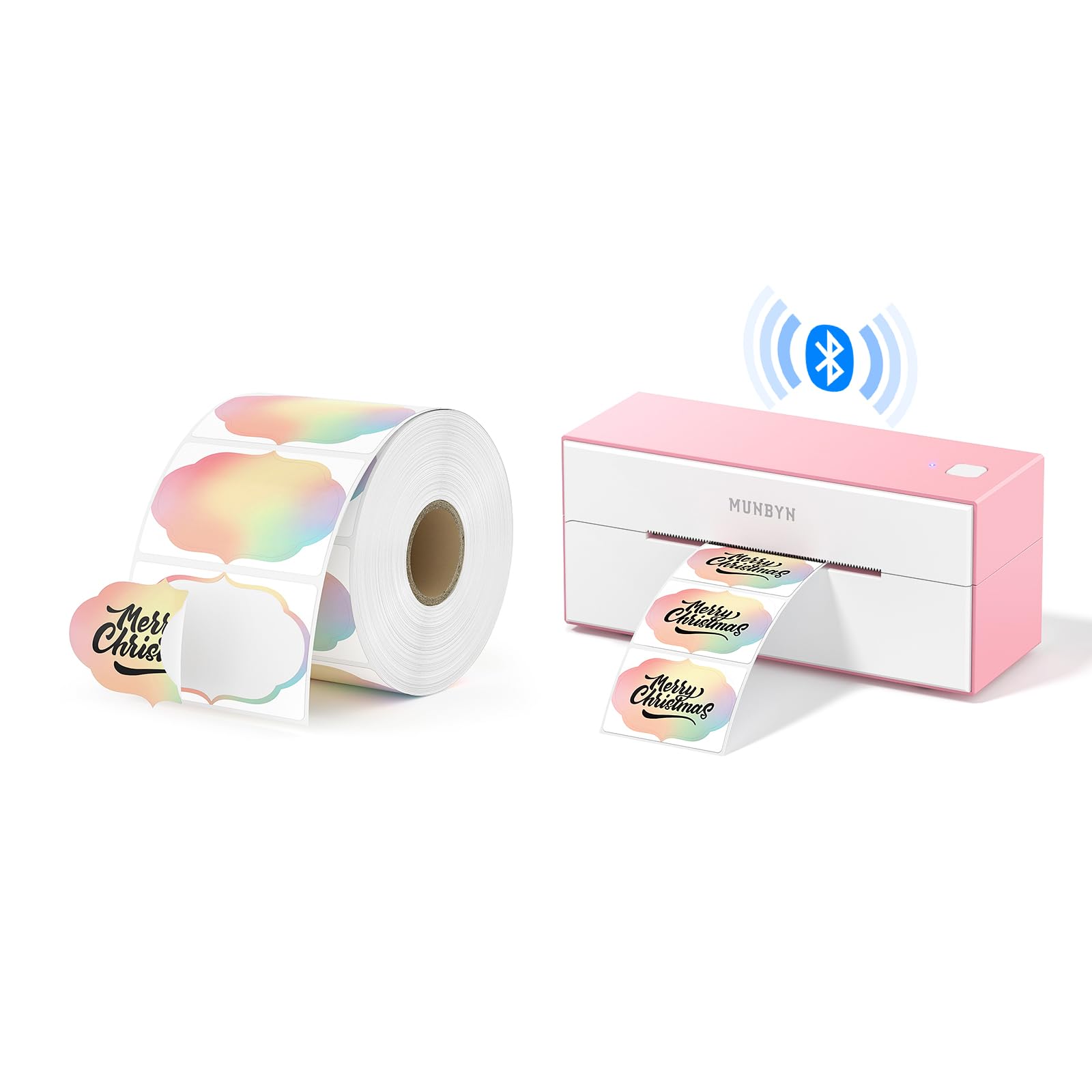 Buy MUNBYN 57mm x 38mm Rainbow Thermal Label Stickers and Bluetooth