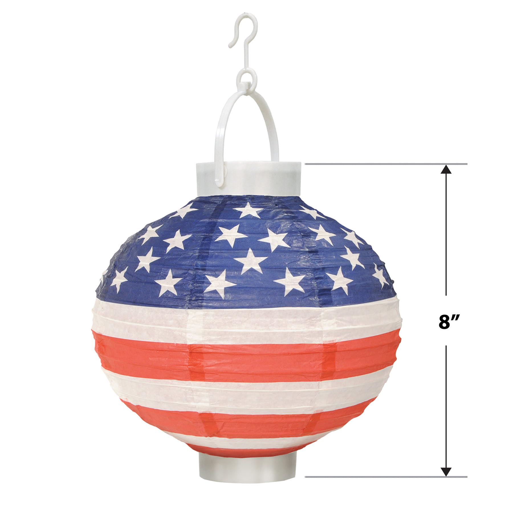 Beistle Light-Up Patriotic Paper Lanterns