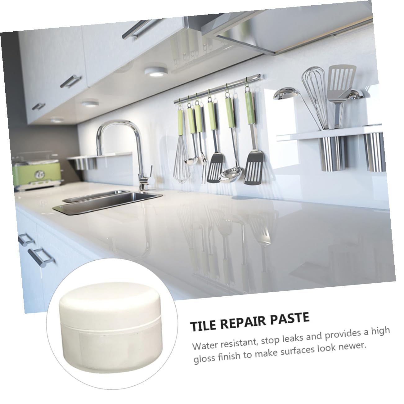 Tile Repair Epoxy Adhesive 100g (2-Component Set) Fast Drying Ceramic Tile Crack Repair Glue for Bathroom and Kitchen Use